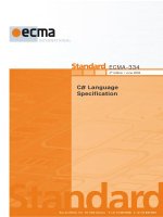 Standard ECMA-334 C# Language Specification, 4th Edition pptx