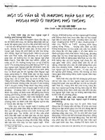 Báo cáo khoa học: Một số vấn đề về phương pháp dạy học ngoại ngữ ở trường phổ thông pot