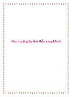 Day huyệt giúp tinh thần sảng khoái. ppt