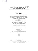Senior Executives - Leading The Way In Federal Workforce Reforms - Hearing pdf