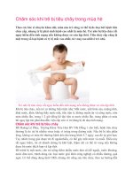 Chăm sóc khi trẻ bị tiêu chảy trong mùa hè pdf
