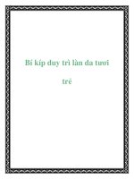 Bí kíp duy trì làn da tươi trẻ pot