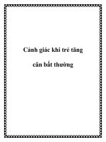 Cảnh giác khi trẻ tăng cân bất thường docx