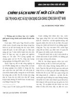 Báo cáo khoa học:Chính sách kinh tế mới của Lênin potx