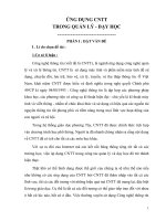 ứng dụng cntt trong quản lý - dạy học