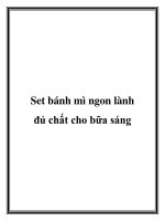 Set bánh mì ngon lành đủ chất cho bữa sáng ppt