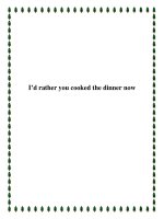 I’d rather you cooked the dinner now potx