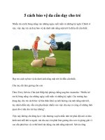 5 cách bảo vệ da cần dạy cho trẻ pdf