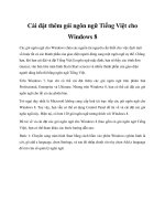 Cài đặt thêm gói ngôn ngữ Tiếng Việt cho Windows 8 ppt