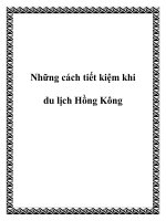 Những cách tiết kiệm khi du lịch Hồng Kông ppt