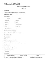 Tiếng Anh 6 Unit 10