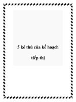 5 kẻ thù của kế hoạch tiếp thị doc