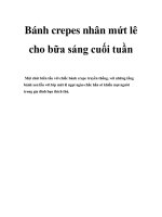 Bánh crepes nhân mứt lê cho bữa sáng cuối tuần docx