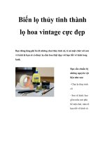 Biến lọ thủy tinh thành lọ hoa vintage cực đẹp potx