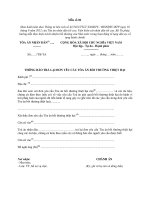 MẪU THÔNG BÁO TRẢ LẠI ĐƠN YÊU CẦU TÒA ÁN BỒI THƯỜNG THIỆT HẠI docx