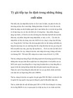 Tỷ giá tiếp tục ổn định trong những tháng cuối pptx