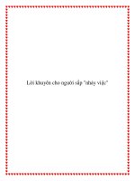 Lời khuyên cho người sắp docx