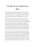 Lãi suất cho vay cá nhân sẽ còn giảm ppt