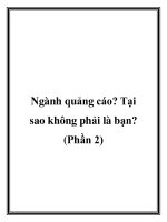 Ngành quảng cáo? Tại sao không phải là bạn? (Phần 2) pptx