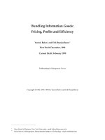 BUNDLING INFORMATION GOODS: PRICING, PROFITS AND EFFICIENCY ppt
