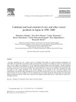Cadmium and lead contents in rice and other cereal