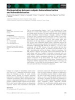 Báo cáo khoa học: Distinguishing between calpain heterodimerization and homodimerization doc