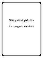 Những thành phố châu Âu trong mắt du khách pptx