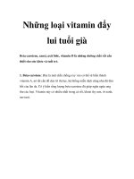 Những loại vitamin đẩy lui tuổi già pot