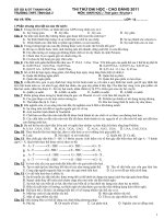 THI THỬ ĐẠI HỌC - CAO ĐẲNG 2011 MÔN: SINH HỌC potx