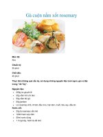 Gà cuộn nấm xốt rosemary ppt