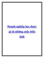 Doanh nghiệp học được gì từ những cuộc biểu tình.Các doanh nghiệp nhỏ cũng potx