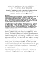 BROMINATED AND CHLORINATED ORGANIC CHEMICAL COMPOUNDS USED AS FLAME RETARDANTS ppt