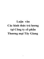 Luận văn Các hình thức trả lương tại Công ty cổ phần Thương mại Tây Giang pot