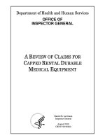 A REVIEW OF CLAIMS FOR CAPPED RENTAL DURABLE MEDICAL EQUIPMENT potx