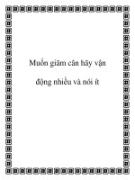 Muốn giãm cân hãy vận động nhiều và nói ít doc