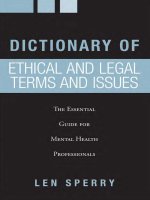 DICTIONARY OF ETHICAL AND LEGAL TERMS AND ISSUES pptx