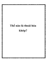Thế nào là thoái hóa khớp? doc