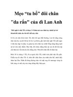 Mẹo “tu bổ” đôi chân 