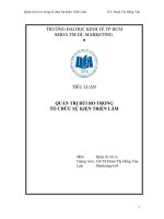 Tiểu luận:Quản trị rủi ro trong tổ chức Sự Kiện Triễn Lãm pptx