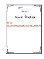 luận văn lý luận và phương pháp nghên cứu ngôn ngữ học ứng dụng với thực tiễn nghiên cứu ngôn ngữ và dạy tiếng ở việt nam