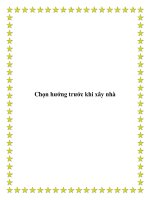 Chọn hướng trước khi xây nhà pptx