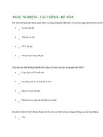 TRẮC NGHIỆM - TÀI CHÍNH - Đề Số 8 ppt
