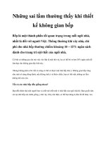 Những sai lầm thường thấy khi thiết kế không gian bếp docx