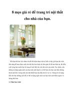 8 mẹo giá rẻ để trang trí nội thất cho nhà của bạn. pptx