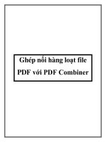 Ghép nối hàng loạt file PDF với PDF Combiner pptx