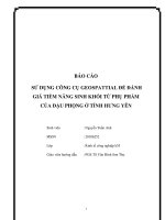 báo cáo sử dụng công cụ geospattial để đánh giá tiềm năng sinh khối từ phụ phẩm của đậu phộng ở tỉnh hưng yên