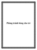 Phòng tránh bỏng cho trẻ pptx