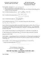ĐÁP ÁN VÀ ĐỀ THI THỬ ĐẠI HỌC - TRƯỜNG THPT NGUYỄN HUỆ - ĐẮK LẮK - ĐỀ SỐ 203 docx