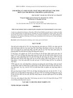 ẢNH HƯỞNG CỦA MỘT SỐ YẾU TỐ KỸ THUẬT ĐẾN KẾT QUẢ THỤ TINH NHÂN TẠO CHO DÊ BẰNG TINH ĐÔNG LẠNH CỌNG RẠ pdf