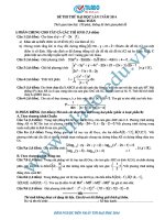 đề thi thử đại học 2014 môn toán lần 1